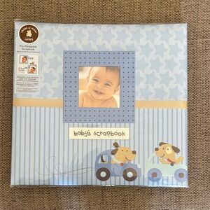 Carter's Blue and White Baby Scrapbook with Dog Design. (In plastic)